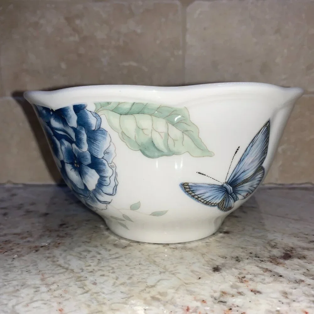 Lenox Butterfly Meadow Hydrangea Rice Bowl NWT